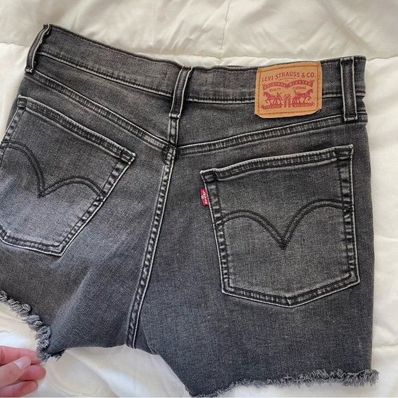 Levi’s High Rise Shorts in Scuffed Black - Picture 9 of 10